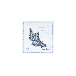 Utah State where the sagebrush grows 2 in post stamp sticker